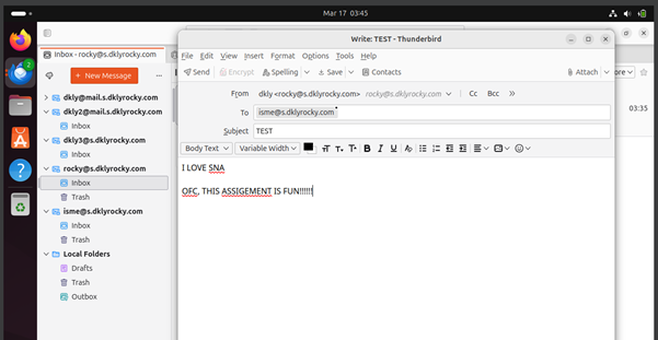 Secure Email Server Deployment with Postfix and Dovecot on Rocky Linux Using VirtualBox